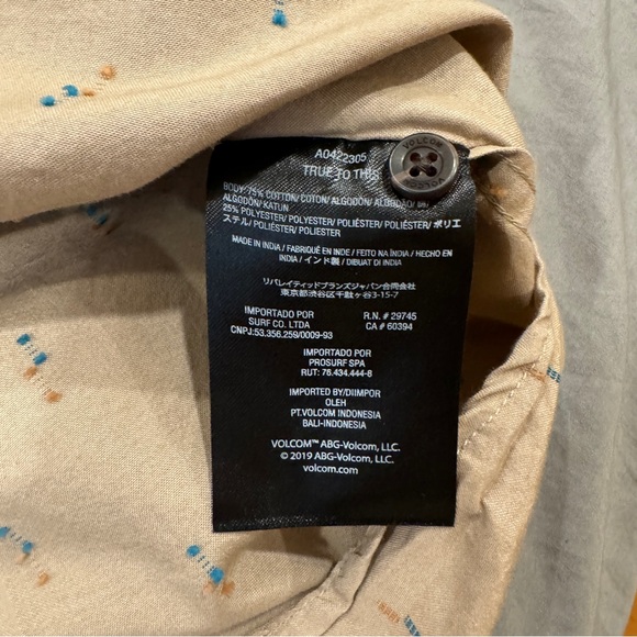 Volcom brown button up tribal print shirt - Picture 7 of 7